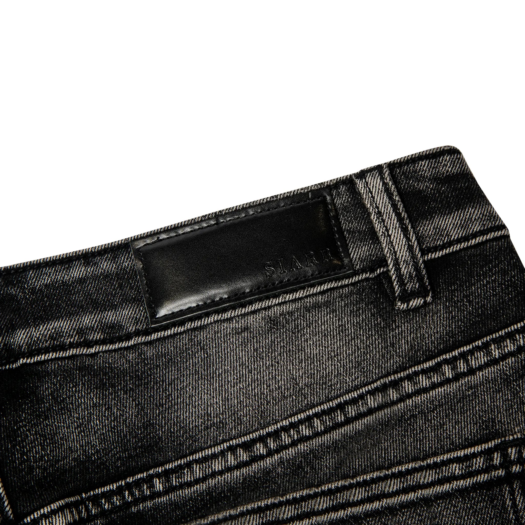 Close up of SIARR Flared Jeans Dark Grey